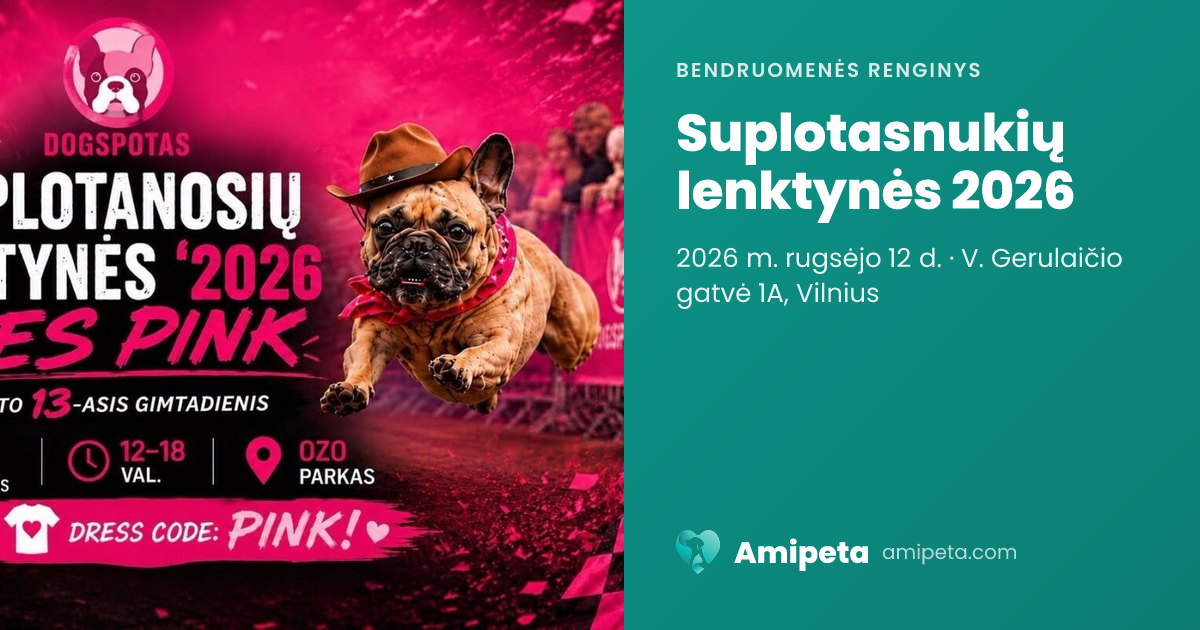 Suplotasnukių lenktynės 2026