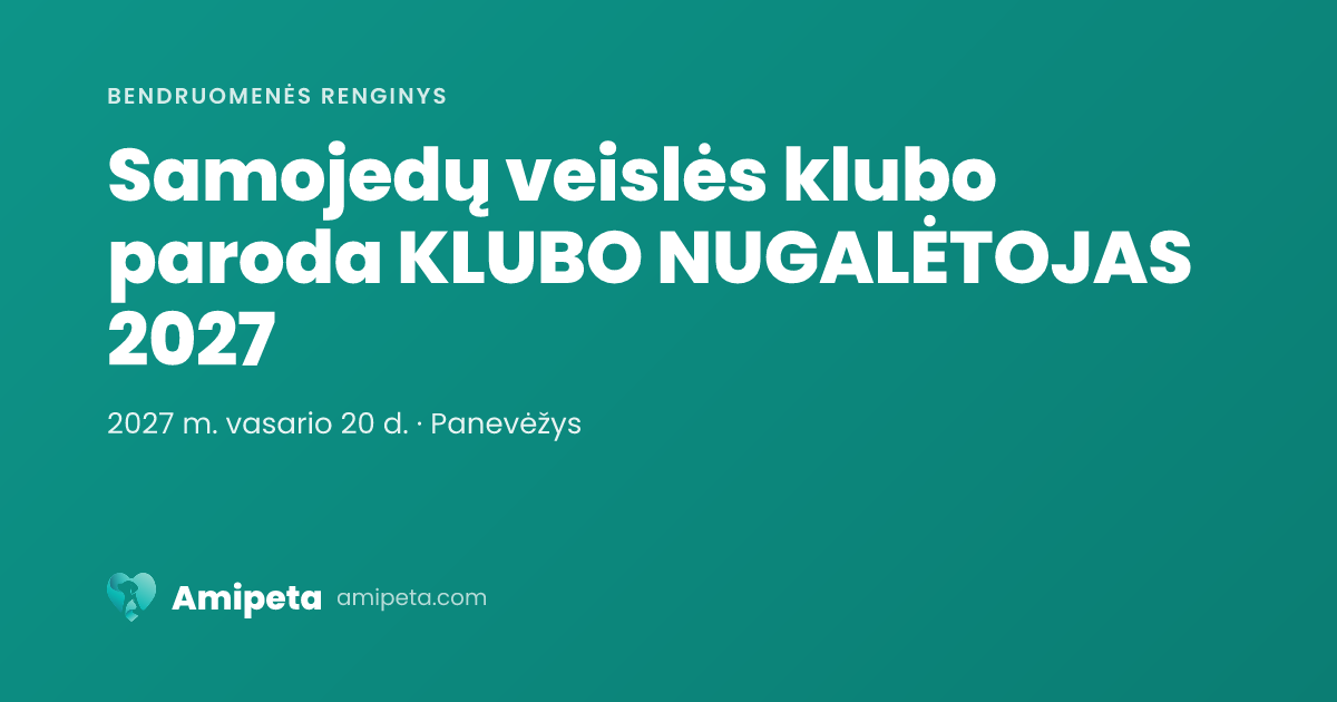 Samojedų veislės klubo paroda KLUBO NUGALĖTOJAS 2027