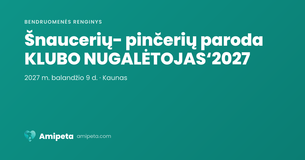 Šnaucerių- pinčerių paroda KLUBO NUGALĖTOJAS‘2027
