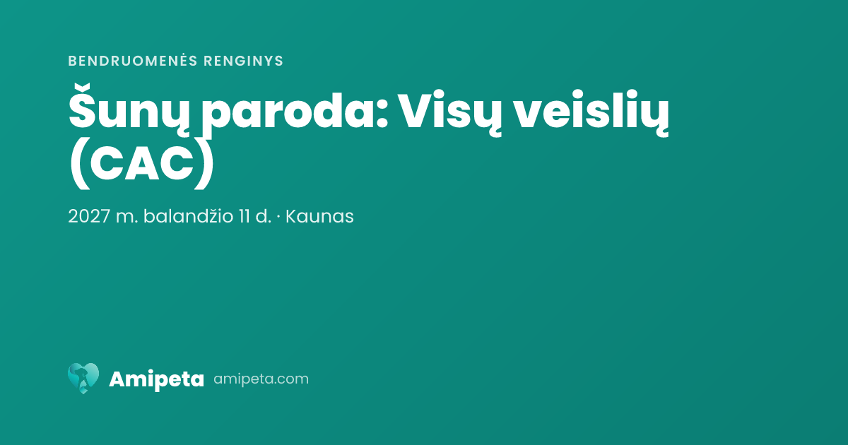 Šunų paroda: Visų veislių (CAC)