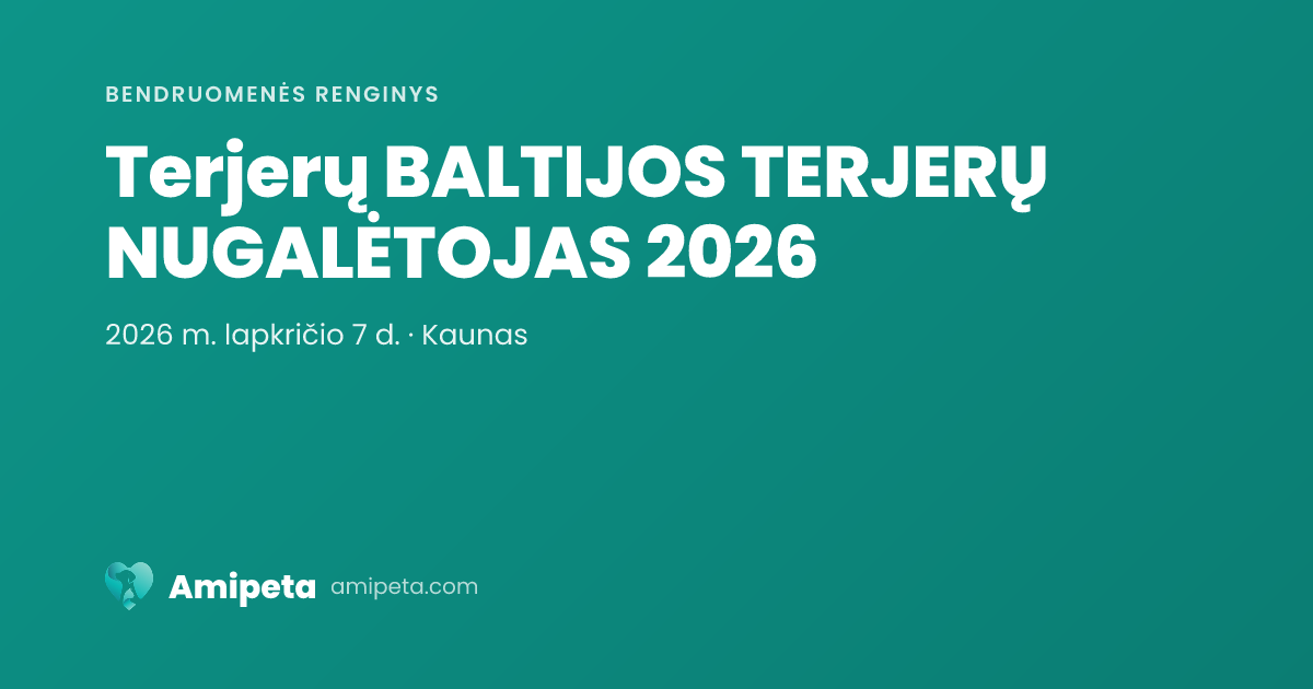 Terjerų BALTIJOS TERJERŲ NUGALĖTOJAS 2026