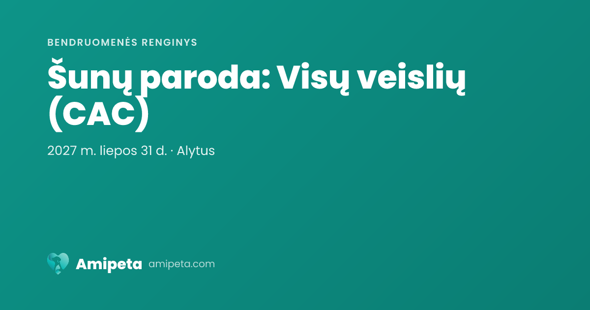 Šunų paroda: Visų veislių (CAC)
