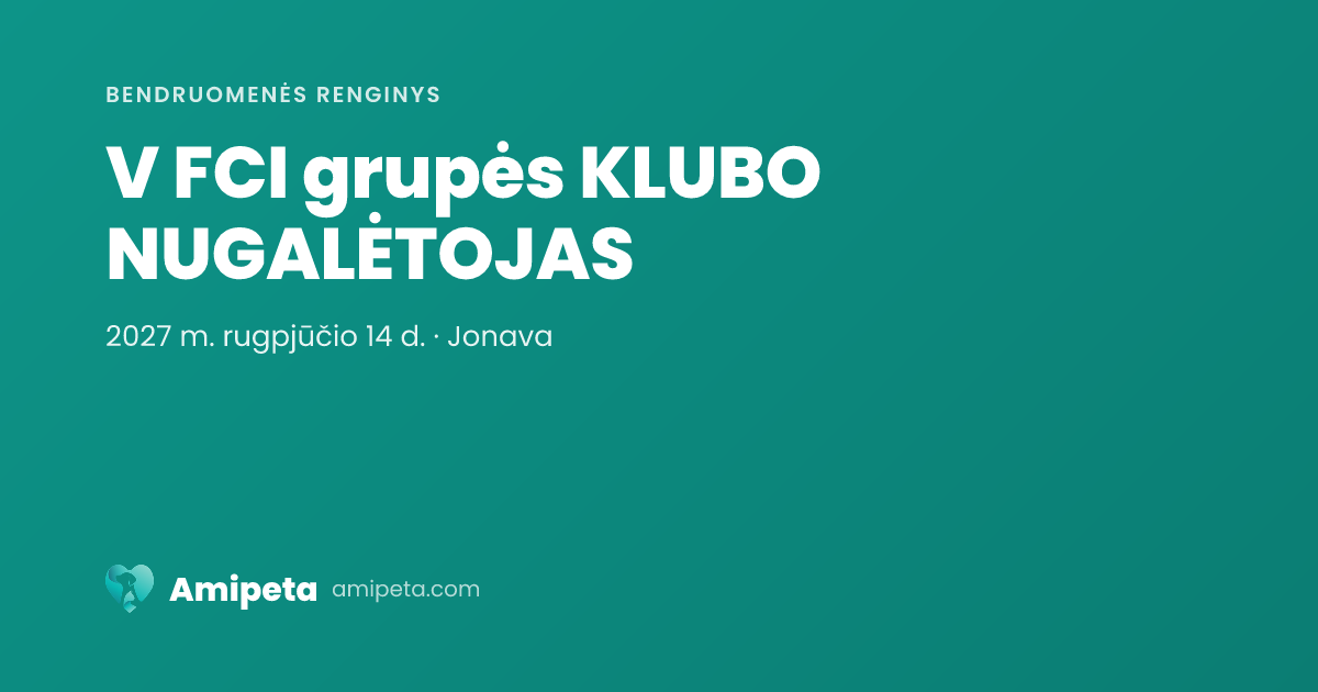 V FCI grupės KLUBO NUGALĖTOJAS